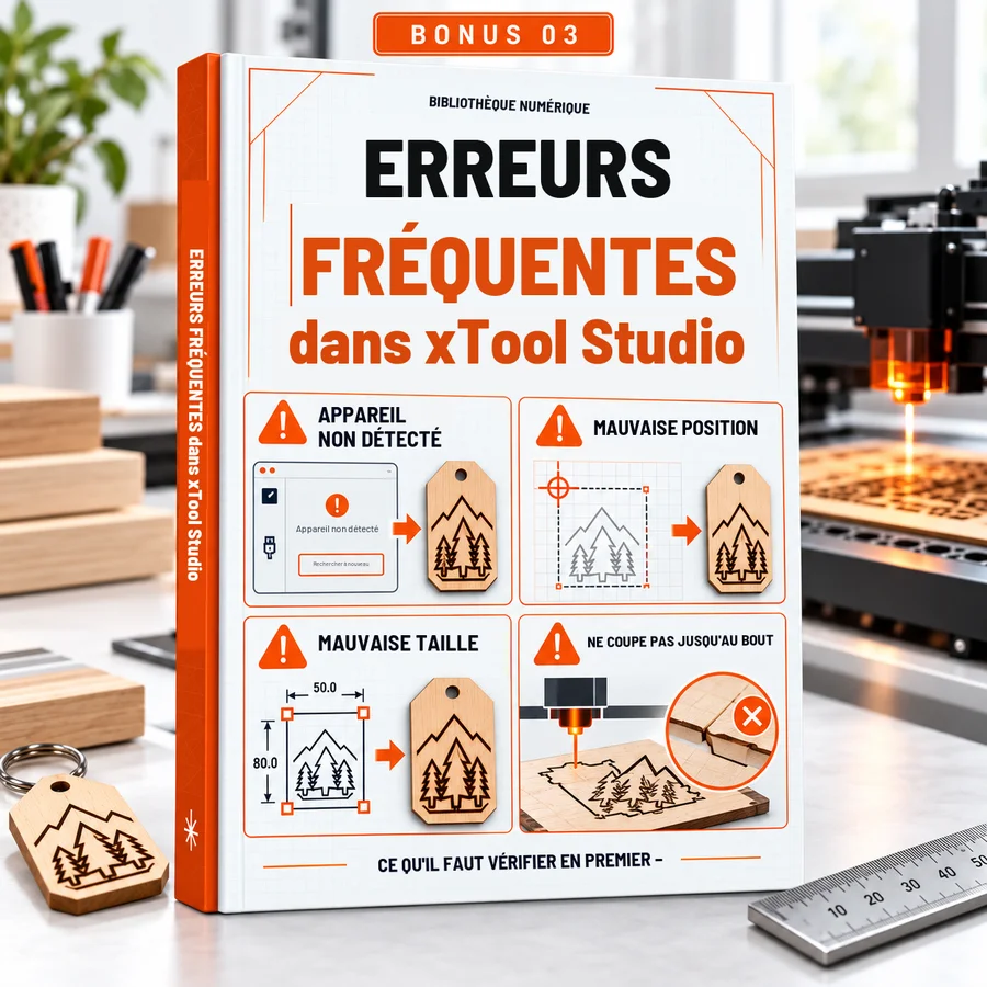 Bonus 3 : Erreurs fréquentes dans xTool Studio